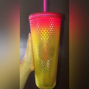 “Sunset Mango” Starbucks studded tumbler